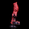 8 Inch Knot Monster Red Silicone Dog Dildo